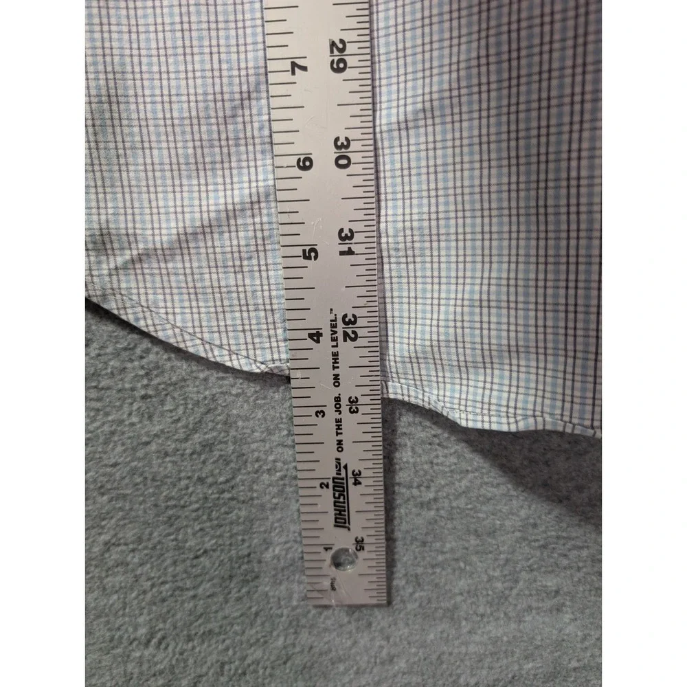 VTG Gap Dress Shirt Mens L Blue Check Plaid Button Down Classic Fit Hong Kong‎